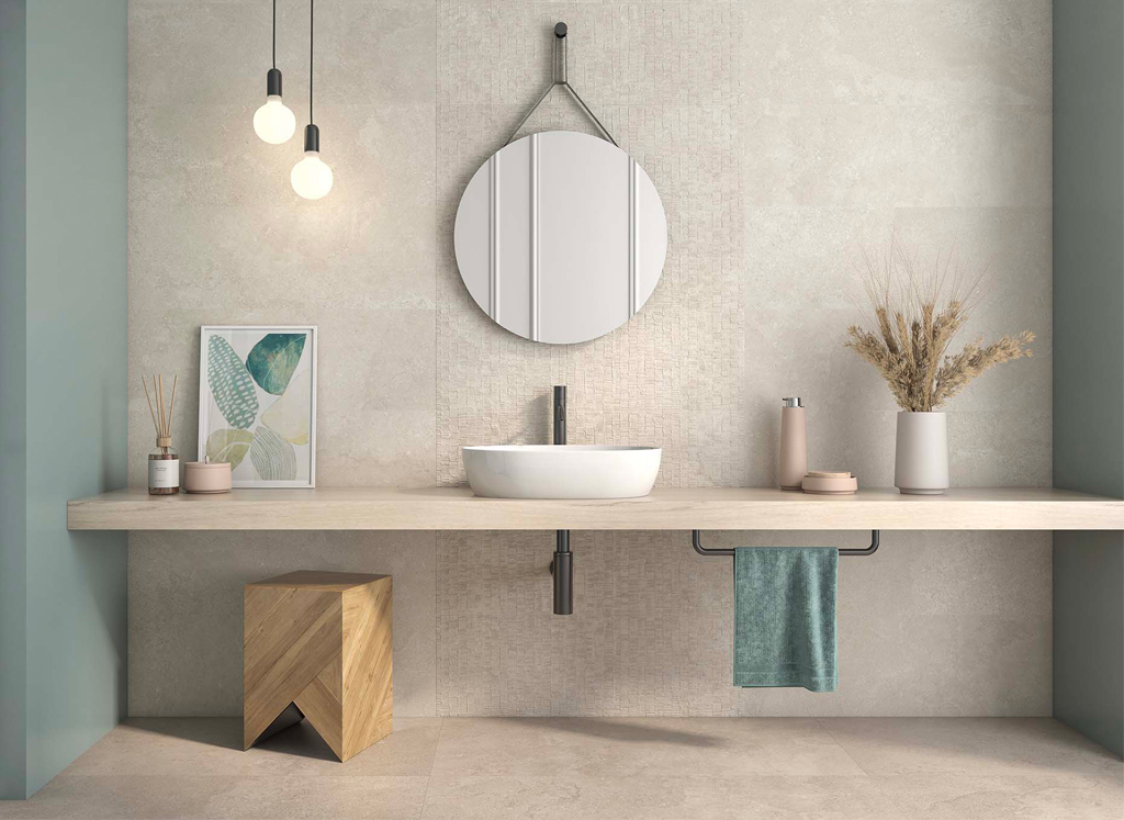 salle de bain beige