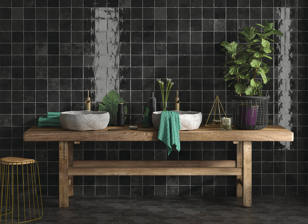 salle de bain noir