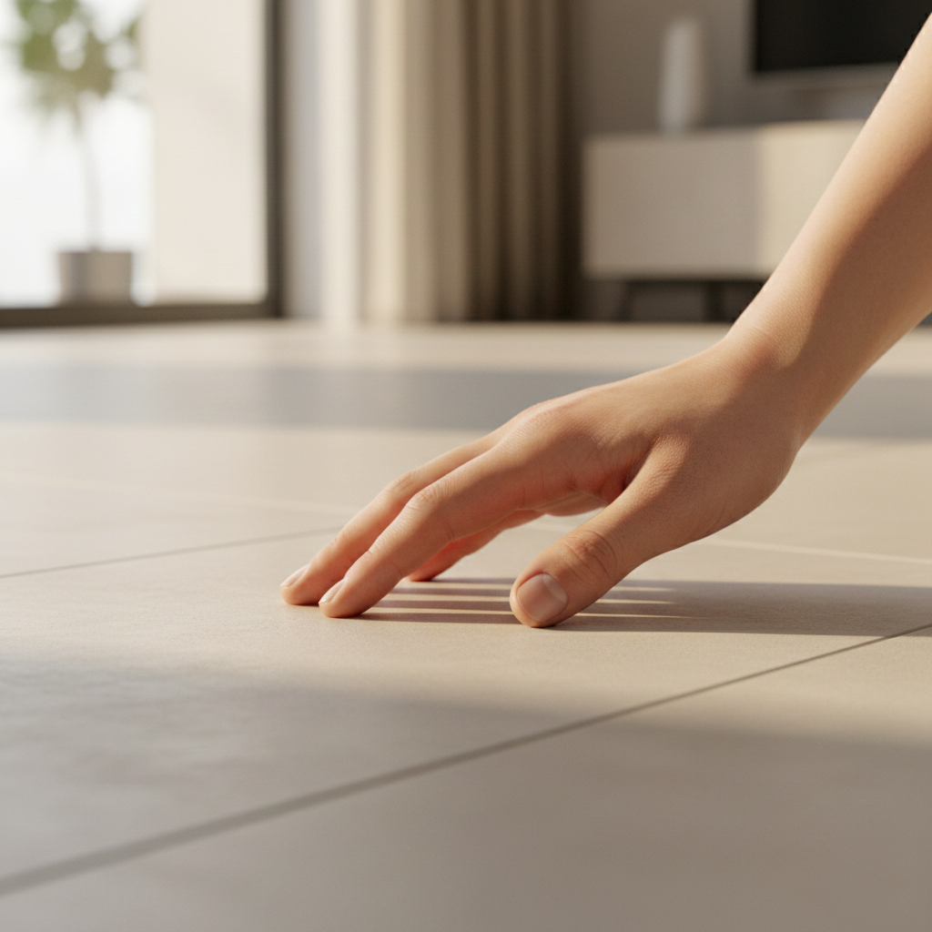 Carrelage doux au toucher