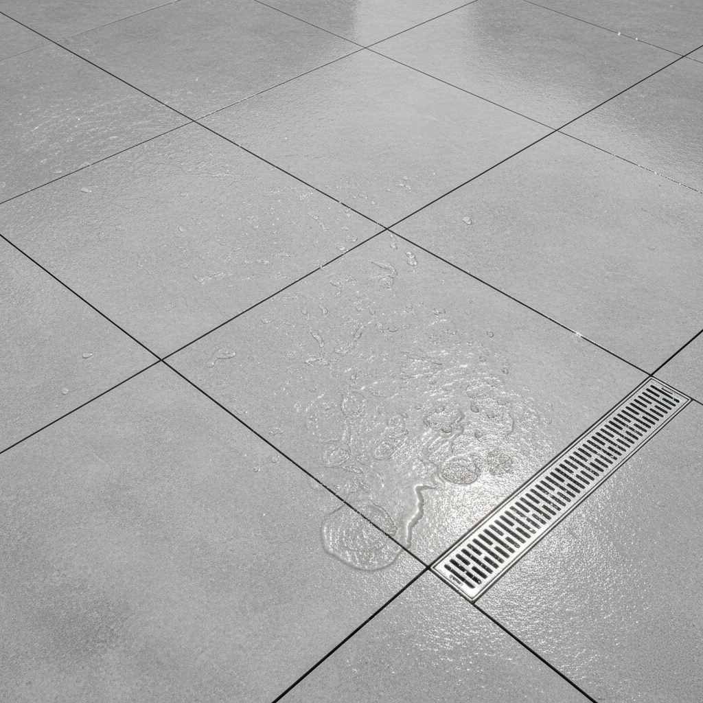 pente terrasse carrelage