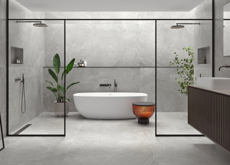 Salle de bain minérale