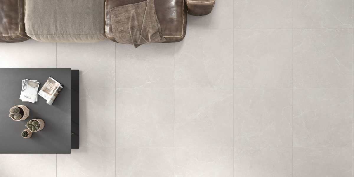 Carrelage sol effet pierre perle white 6060 cm