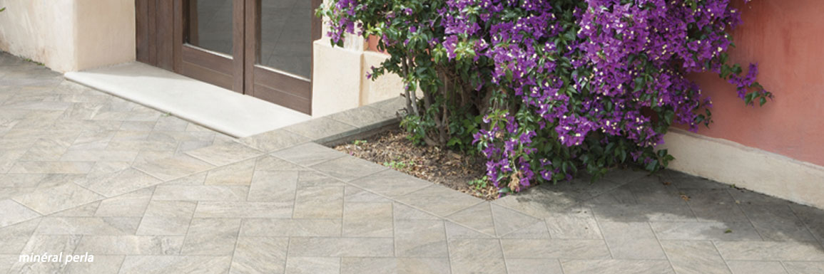 carrelage effet pierre mineral crème
