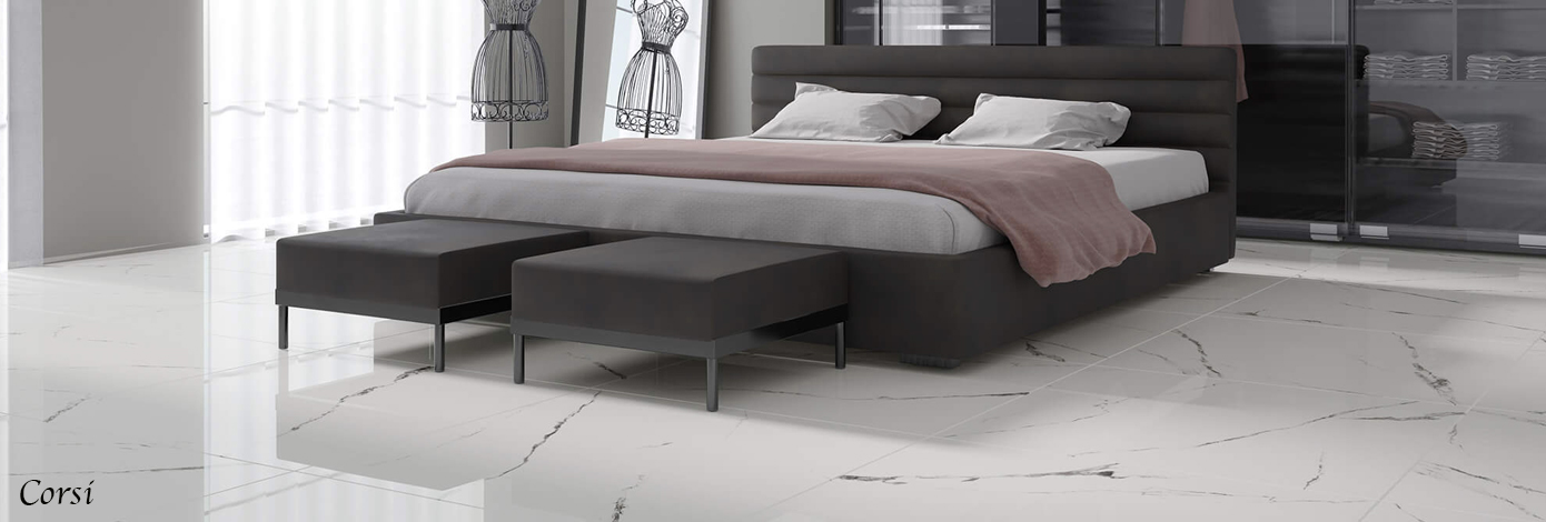 carrelage effet marbre corsi blanc pour la chambre