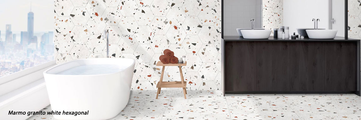 carrelage terrazzo marmo granito white pour la terrasse 