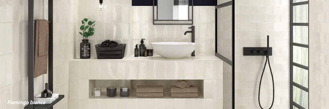 carrelage sdb retro flamingo blanco