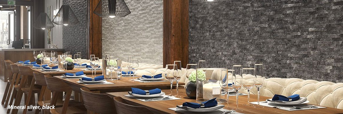 Carrelage parement minerai silver