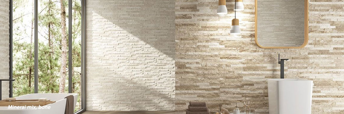 Carrelage parement minerai mix