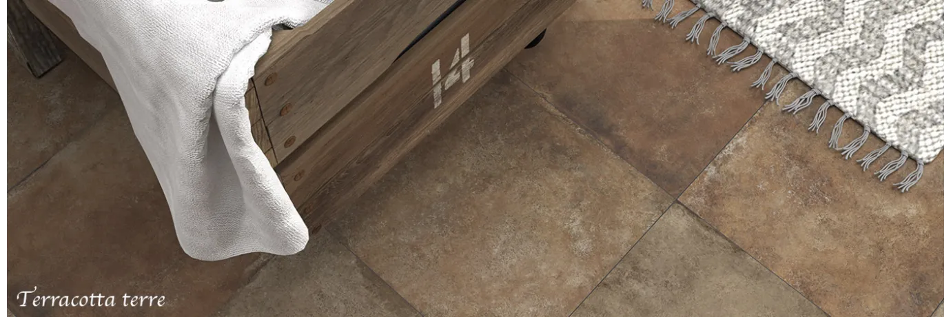 carrelage intérieur traditionnel Terracotta terre pour le sol de la chambre style déco ancien moderne