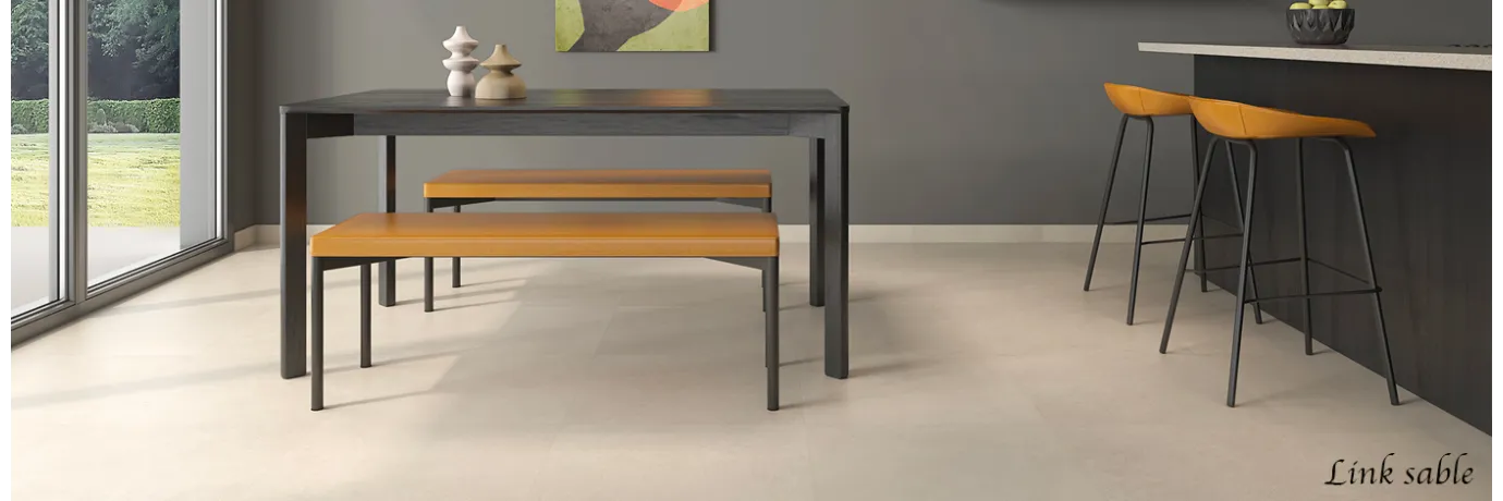 Carrelage sol effet pierre Link Sable couleur beige pour la cuisine style moderne