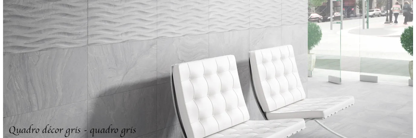 Carrelage mur Décor Quadro gris pour le hall d'un hôtel