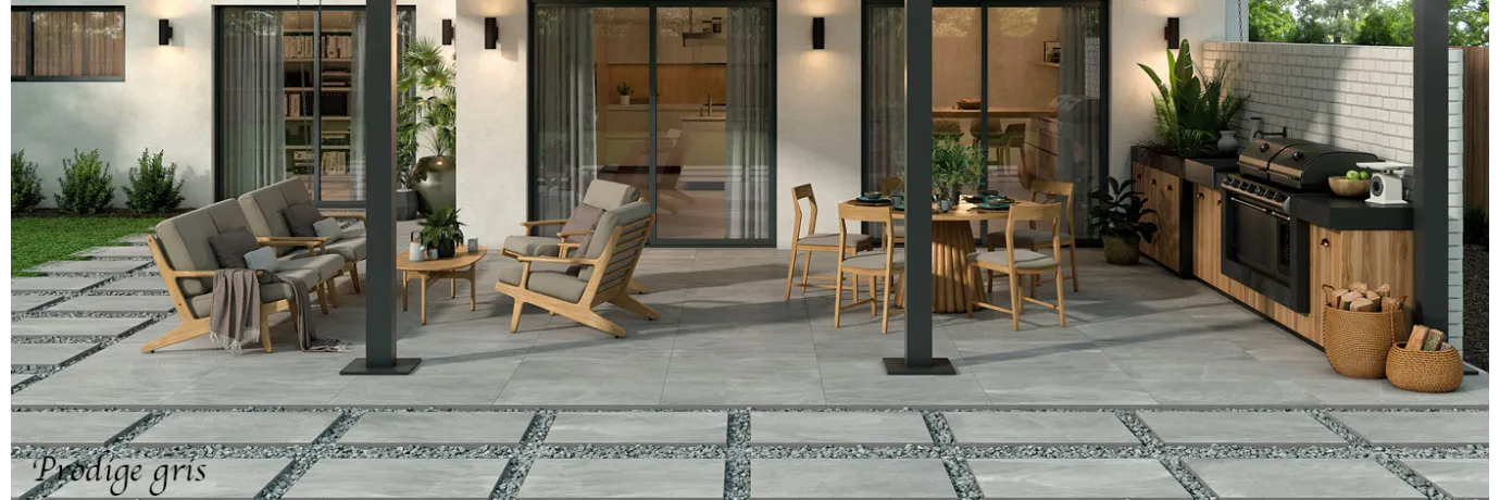 Dalle extérieur Prodige 2.0 gris pour la terrasse 