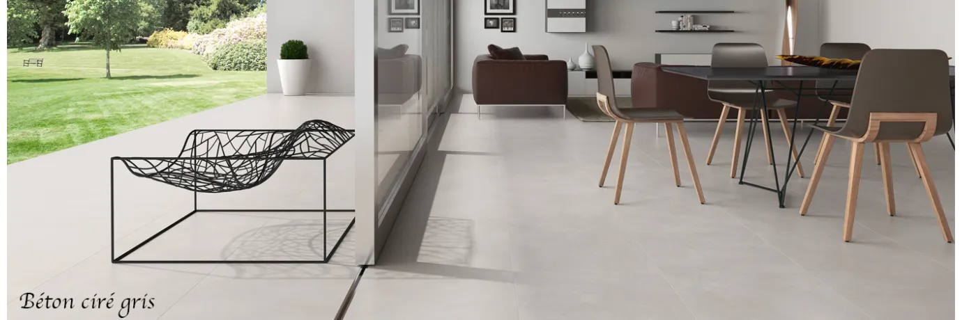 Carrelage sol extérieur moderne Béton Ciré gris pour la terrasse