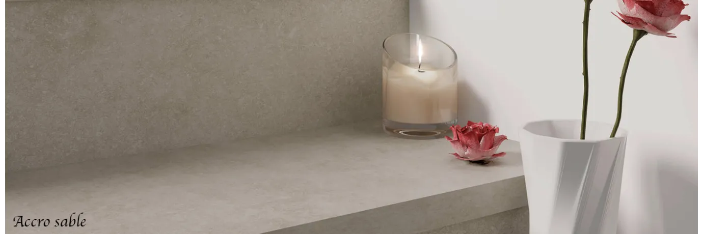 Carrelage intérieur effet pierre naturelle Accro sable pour les escaliers