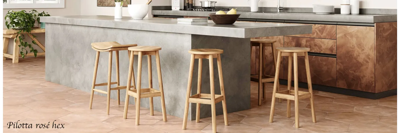 Carrelage sol intérieur traditionnel Pilotta rosé pour la cuisine