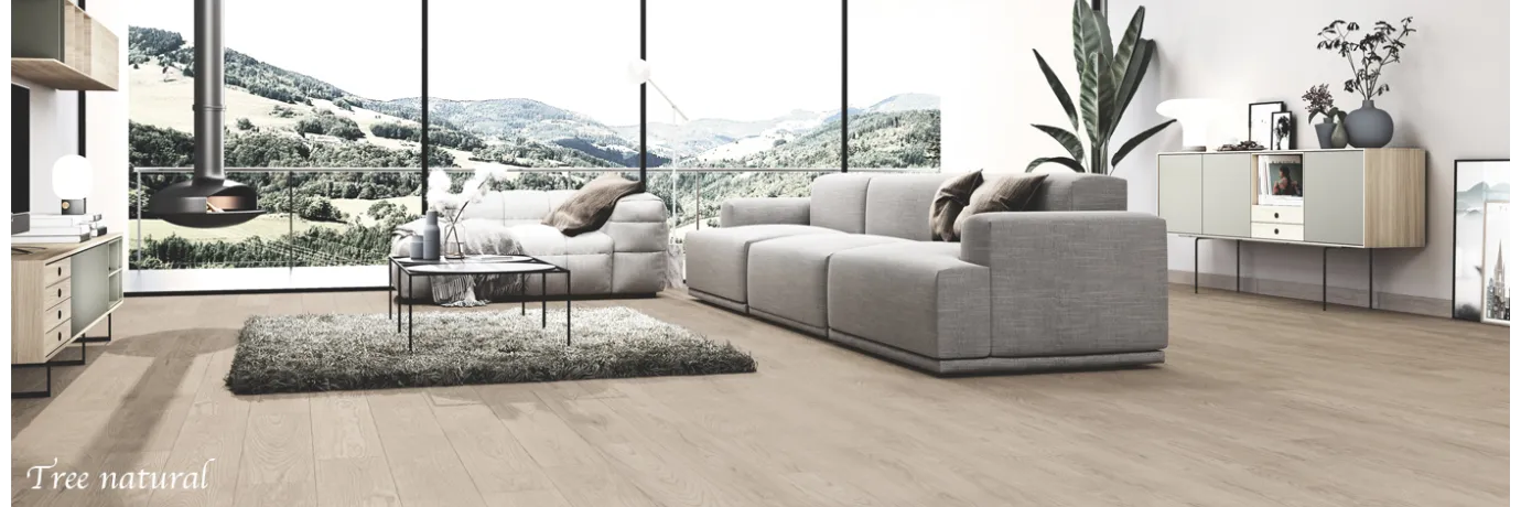 Carrelage sol imitation parquet Tree natural couleur beige pour le sol du salon style déco cooconing