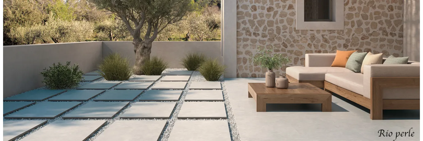 Dalle extérieur Rio perle pour la terrasse style déco provençale