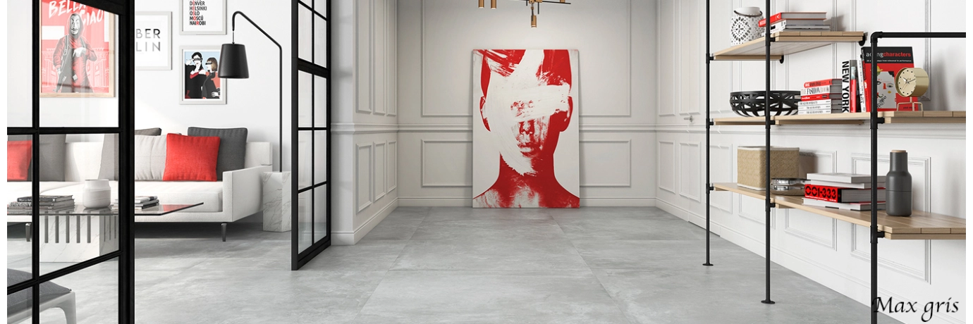 Carrelage sol moderne Max gris pour l 'entrée style déco moderne