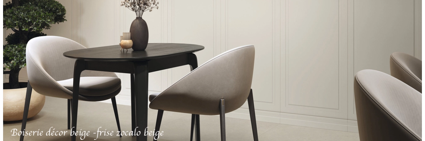 Carrelage mur Boiserie décor duomo beige et frise pourun restaurant style déco vintage Carrelage mur Boiserie décor duomo beige et frise pourun restaurant style déco vintage