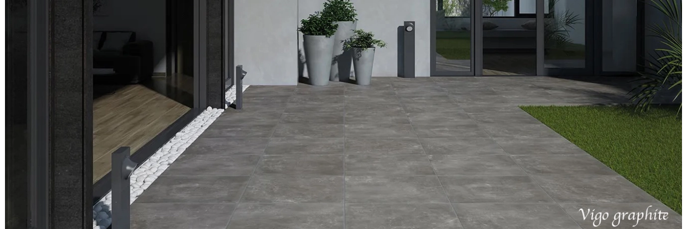 Dalle extérieur Vigo 2.0 gris graphite pour la terrasse 