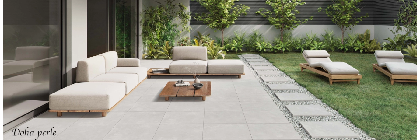 Dalle extérieur Doha 2.0 beige pour la terrasse style déco japonaise