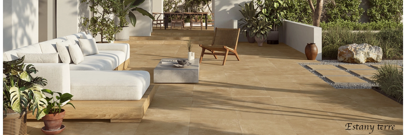Dalle extérieur Estany 2.0 terre pour la terrasse